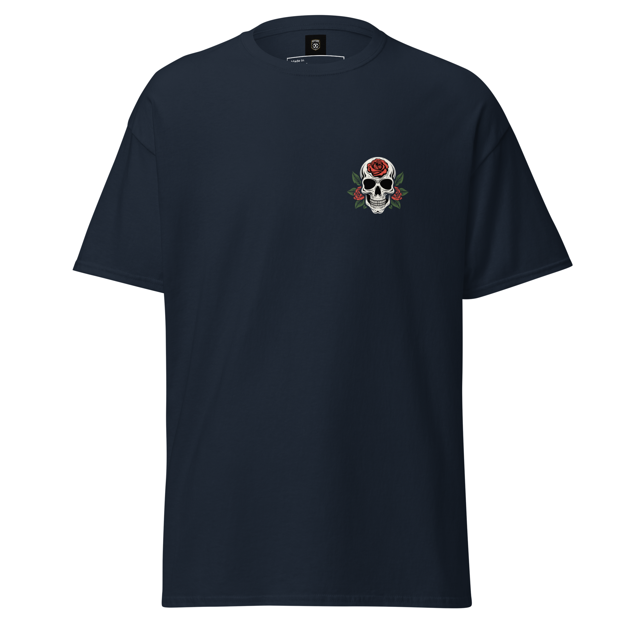 No Regrets Skull Rose Tee - Streetwear Graphic Tee for Bold Style - OFFSIDE CLUB