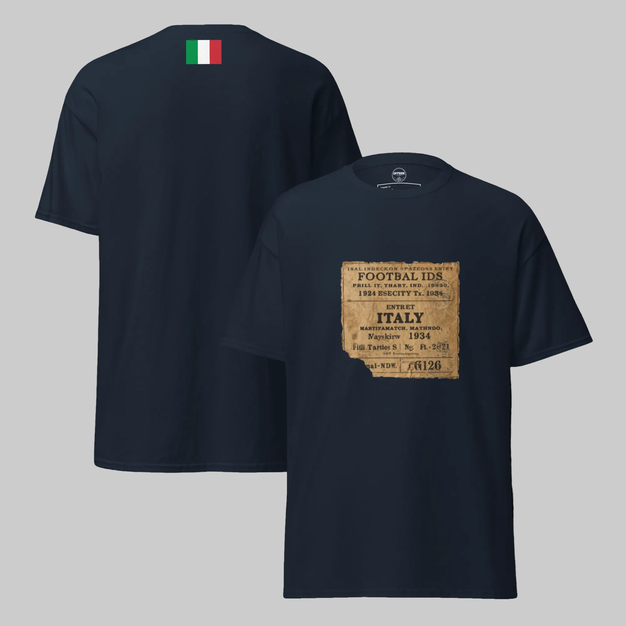 Italy 1934 Vintage Football Shirt - Classic Retro Tee - OFFSIDE CLUB