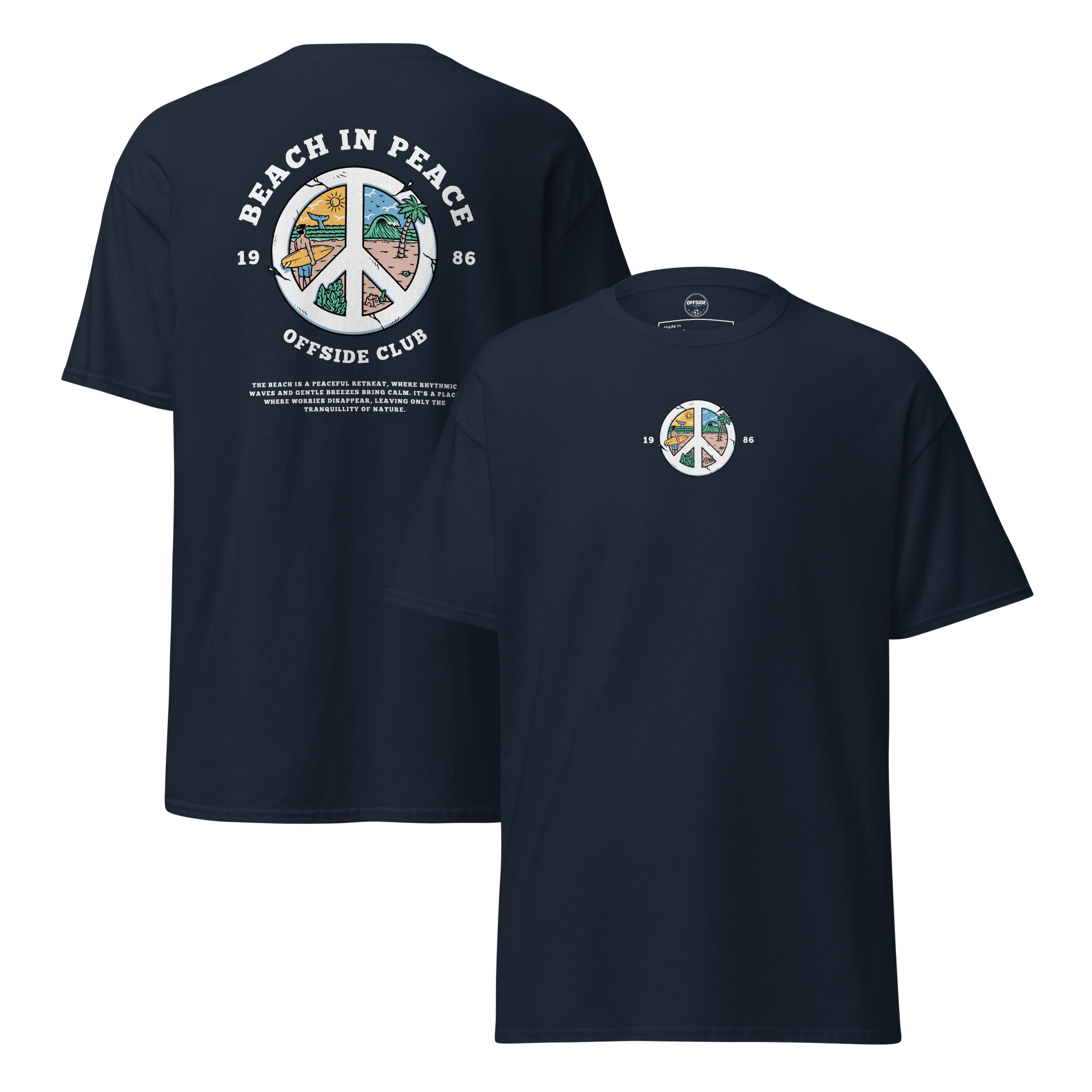 "Beach in Peace" Retro Graphic Tee