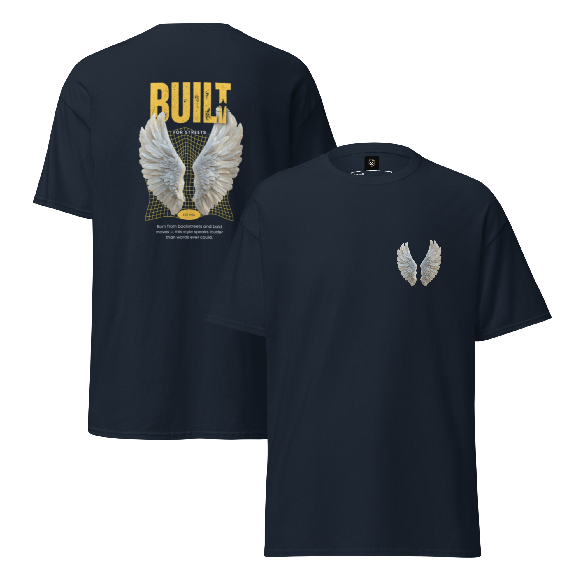 "BUILT For Streets" Angel Wings Graphic Tee