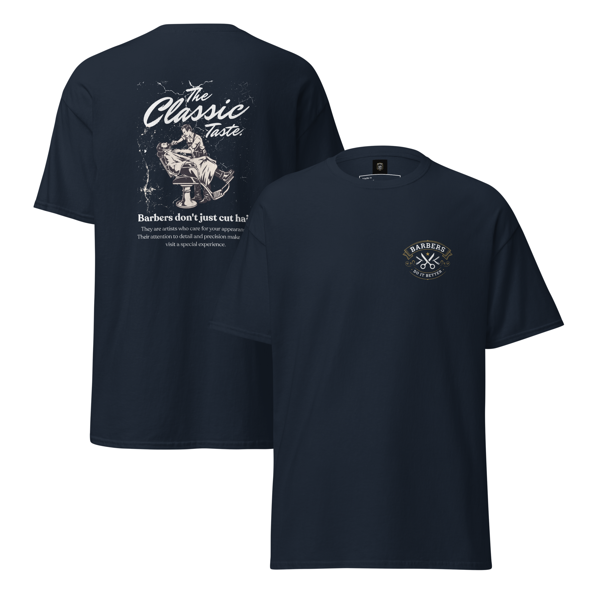 Classic Barber Graphic Tee - Timeless Style for Every Grooming Enthusiast - OFFSIDE CLUB