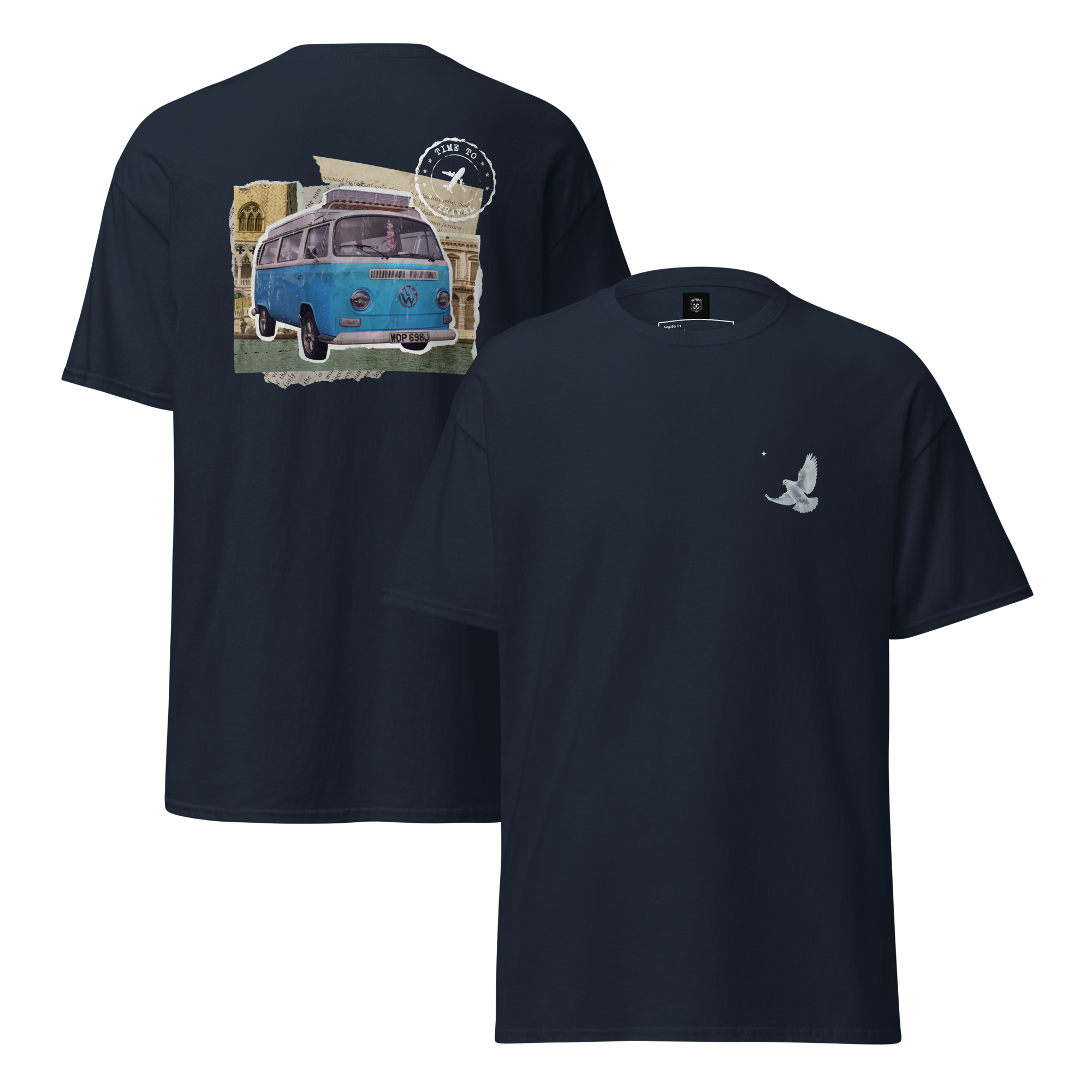 Wanderlust Graphic Tee for Adventure Seekers - Retro Van Design - OFFSIDE CLUB