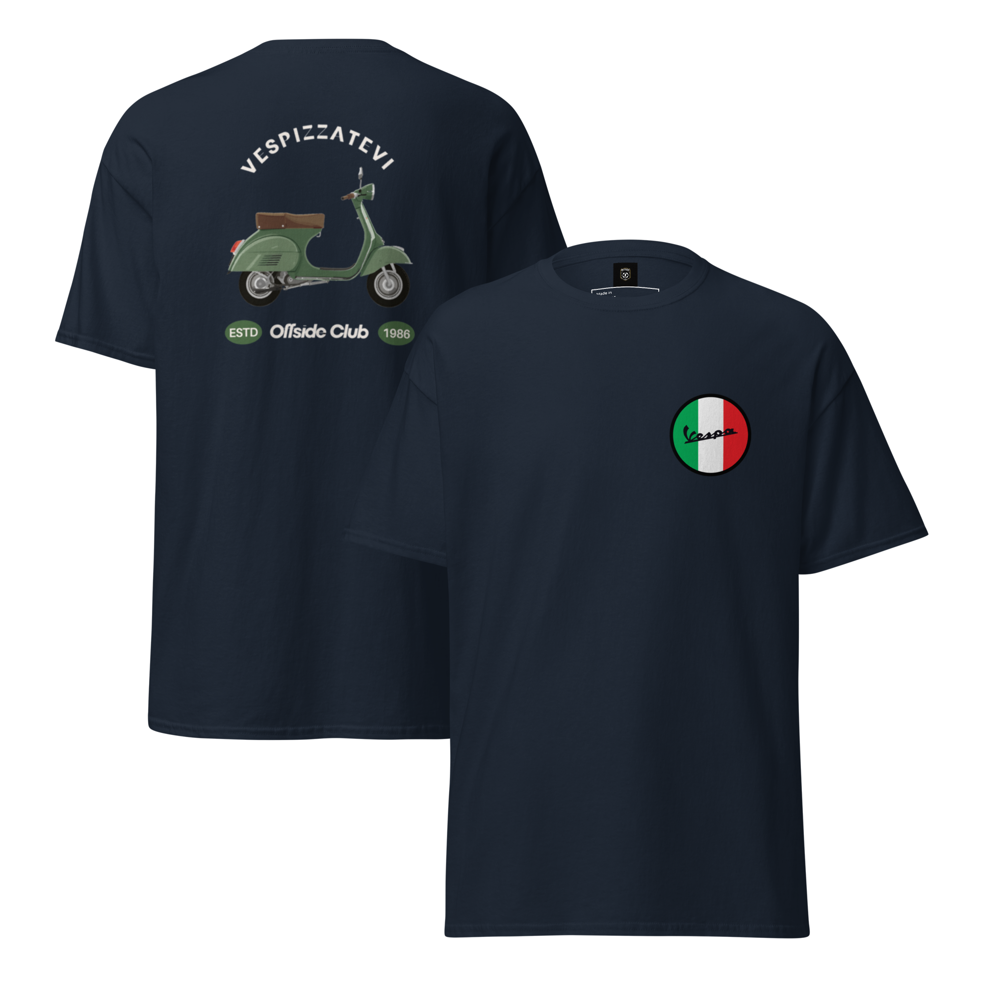 Retro Italian Vibes Offside Club Vespa Tee for Unique Style - OFFSIDE CLUB
