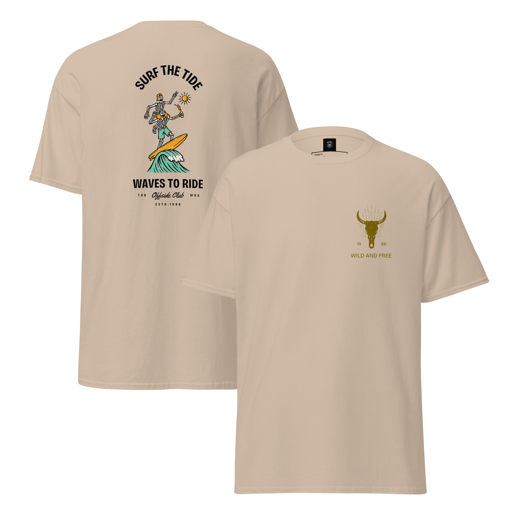 Surf The Tide Men's Surfing Graphic Tee - OFFSIDE CLUB