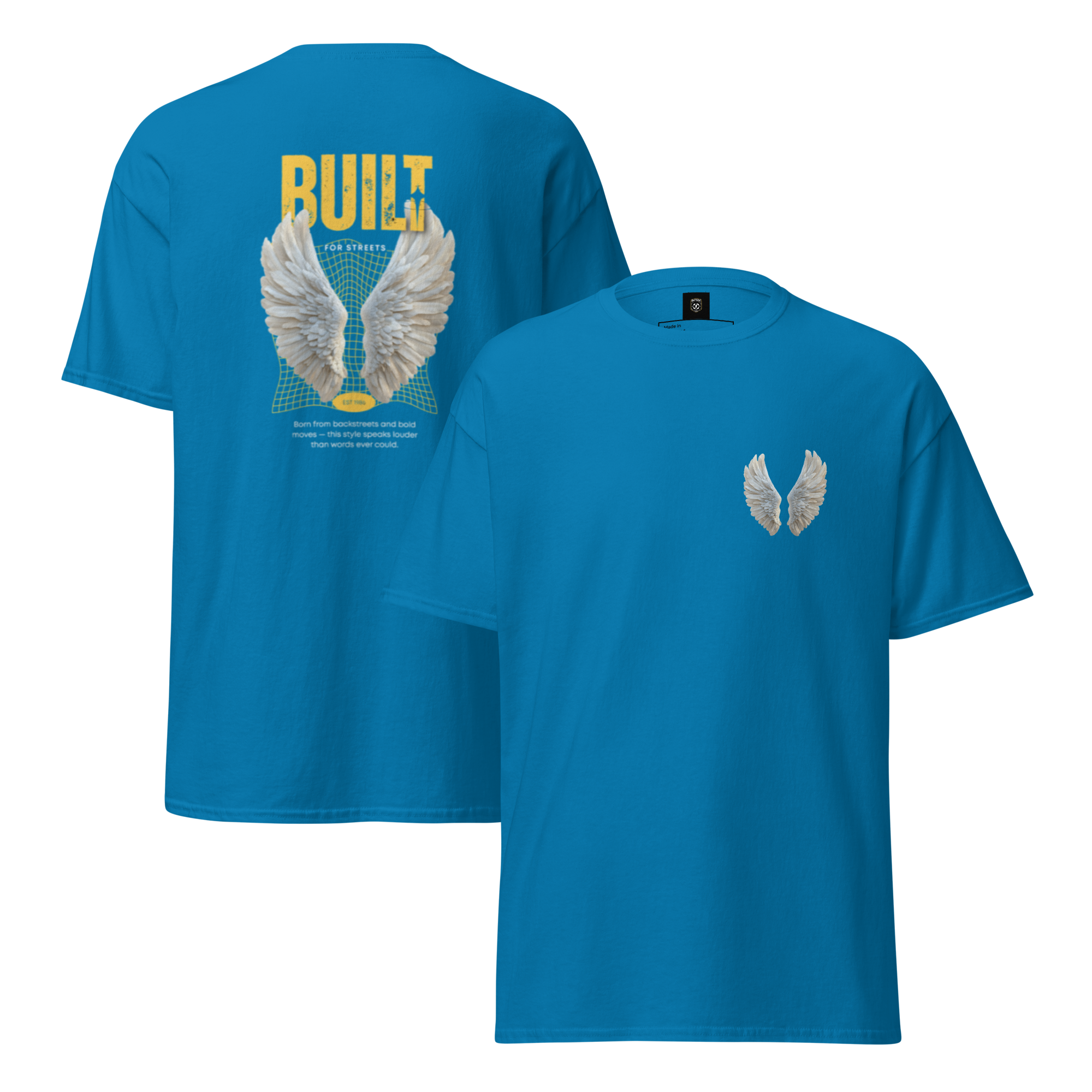 "BUILT For Streets" Angel Wings Graphic Tee