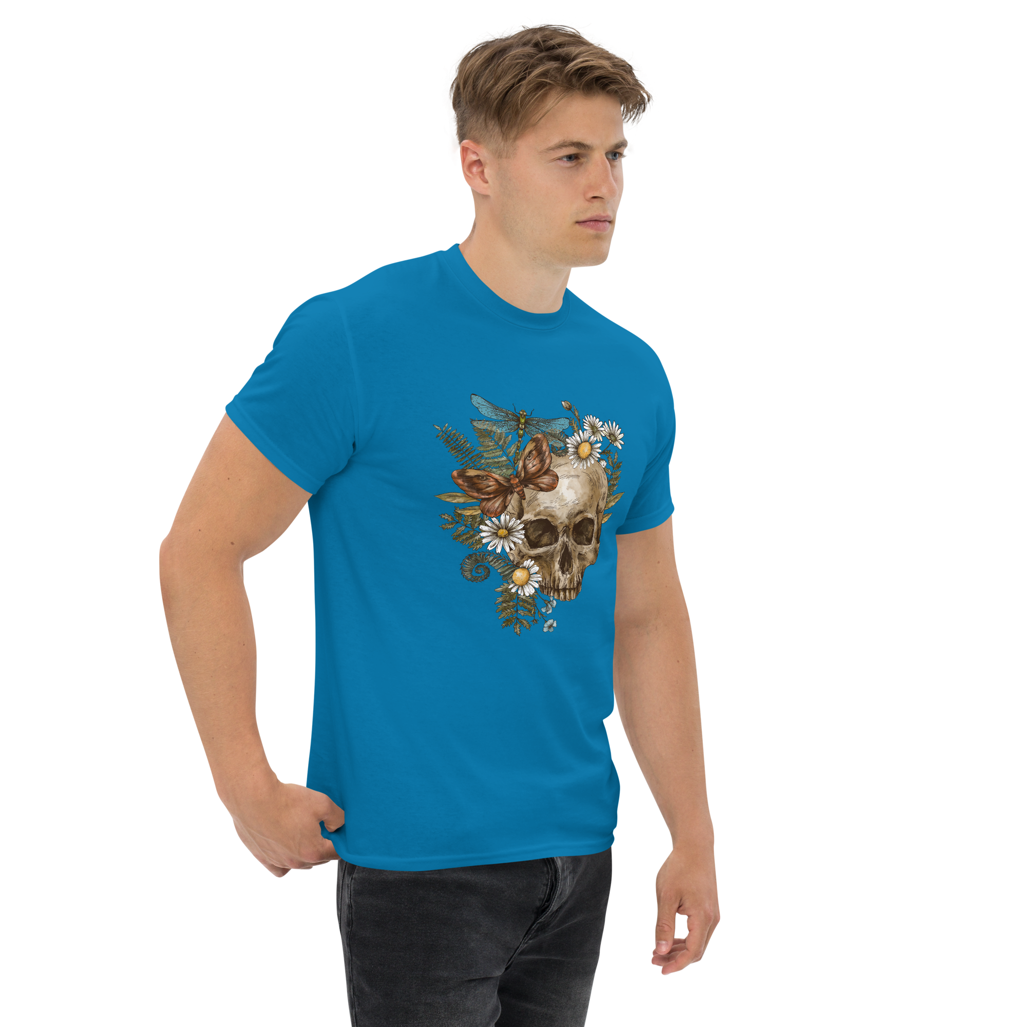 Botanical Skull T-Shirt - Heavyweight Style and Comfort for Trendsetters - OFFSIDE CLUB