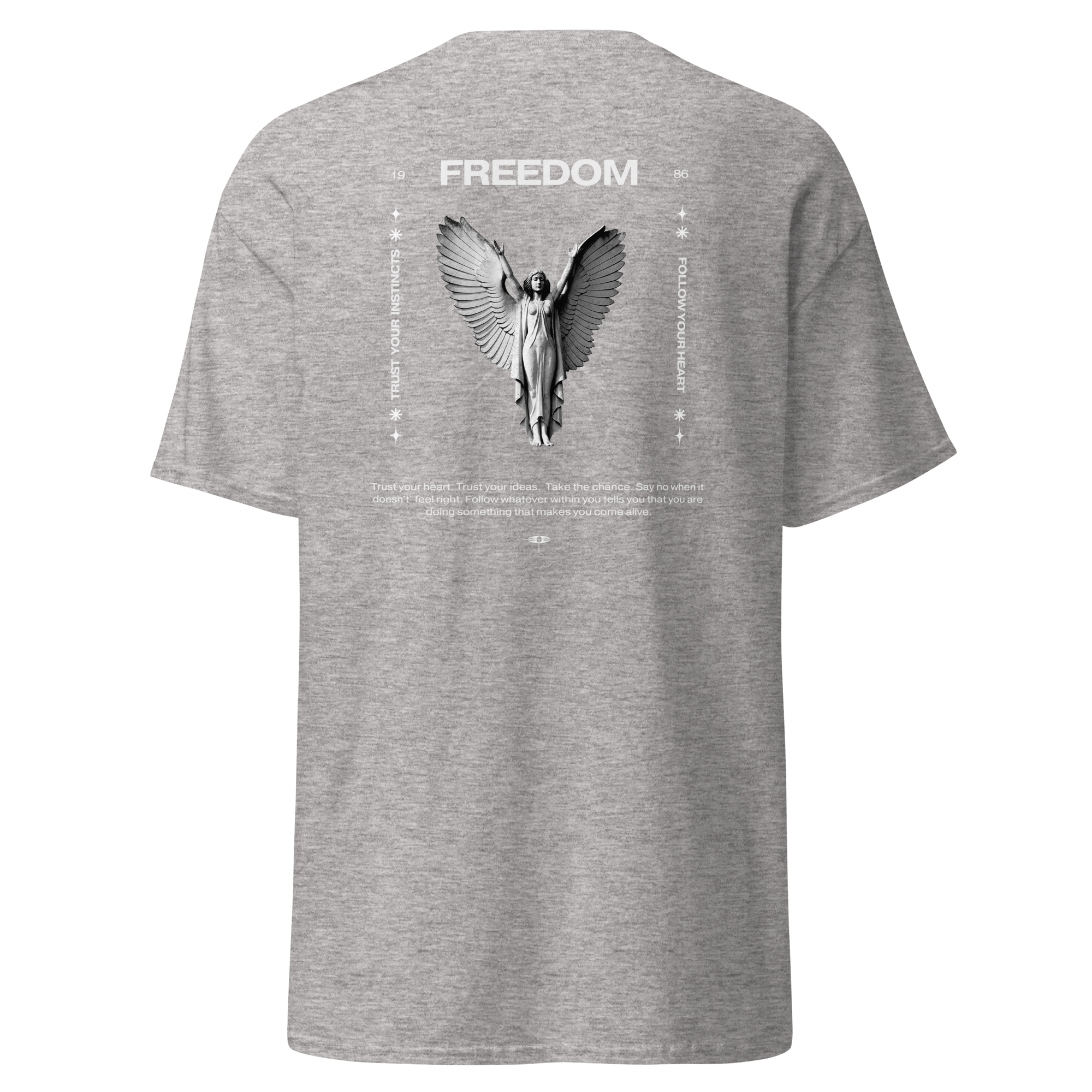 Freedom Angel Graphic Tee - Embrace Your Spirit Unisex Design - OFFSIDE CLUB