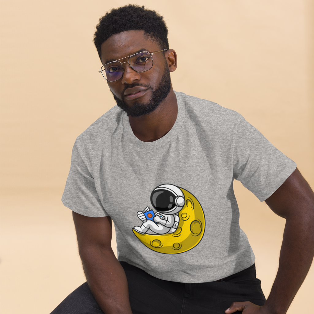 Lunar Reader Tee - Stylish Graphic Tee for Book Lovers - OFFSIDE CLUB