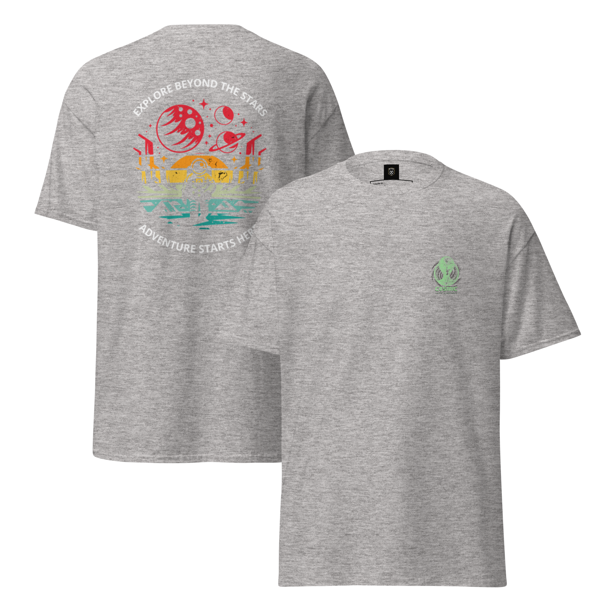 Explore Beyond the Stars Astronaut Graphic Tee for Space Lovers - OFFSIDE CLUB