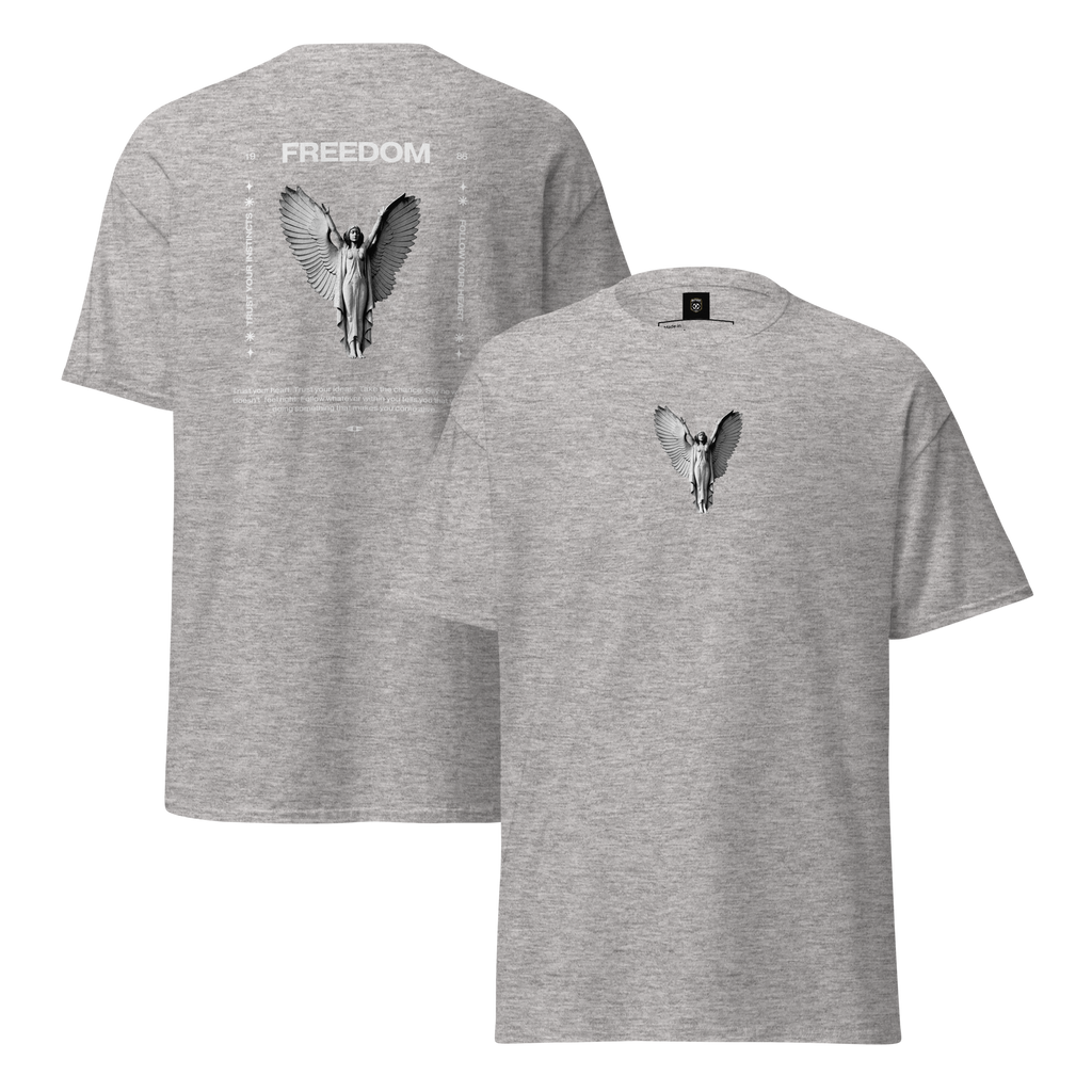 Freedom Angel Graphic Tee - Embrace Your Spirit Unisex Design - OFFSIDE CLUB