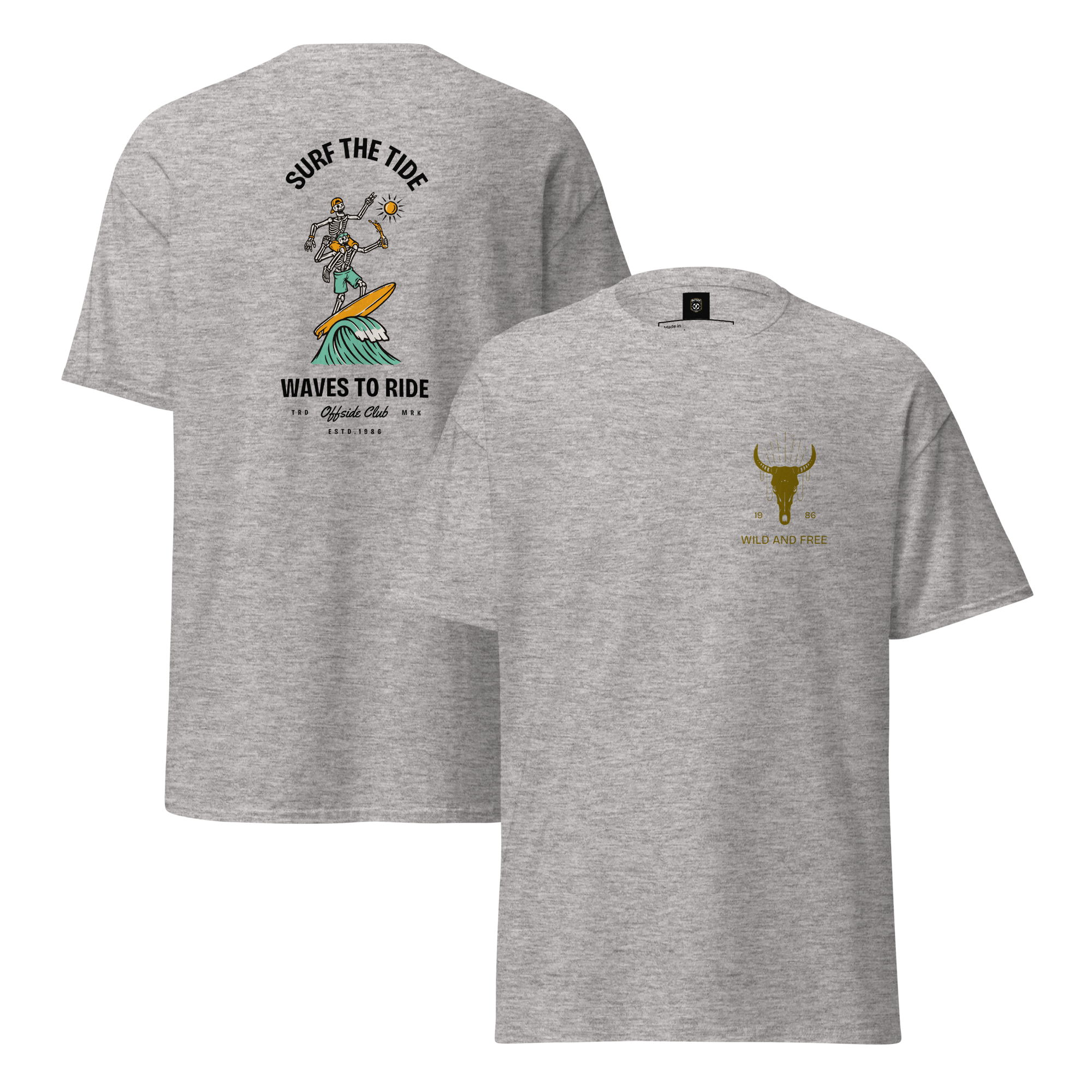 Surf The Tide Men's Surfing Graphic Tee - OFFSIDE CLUB