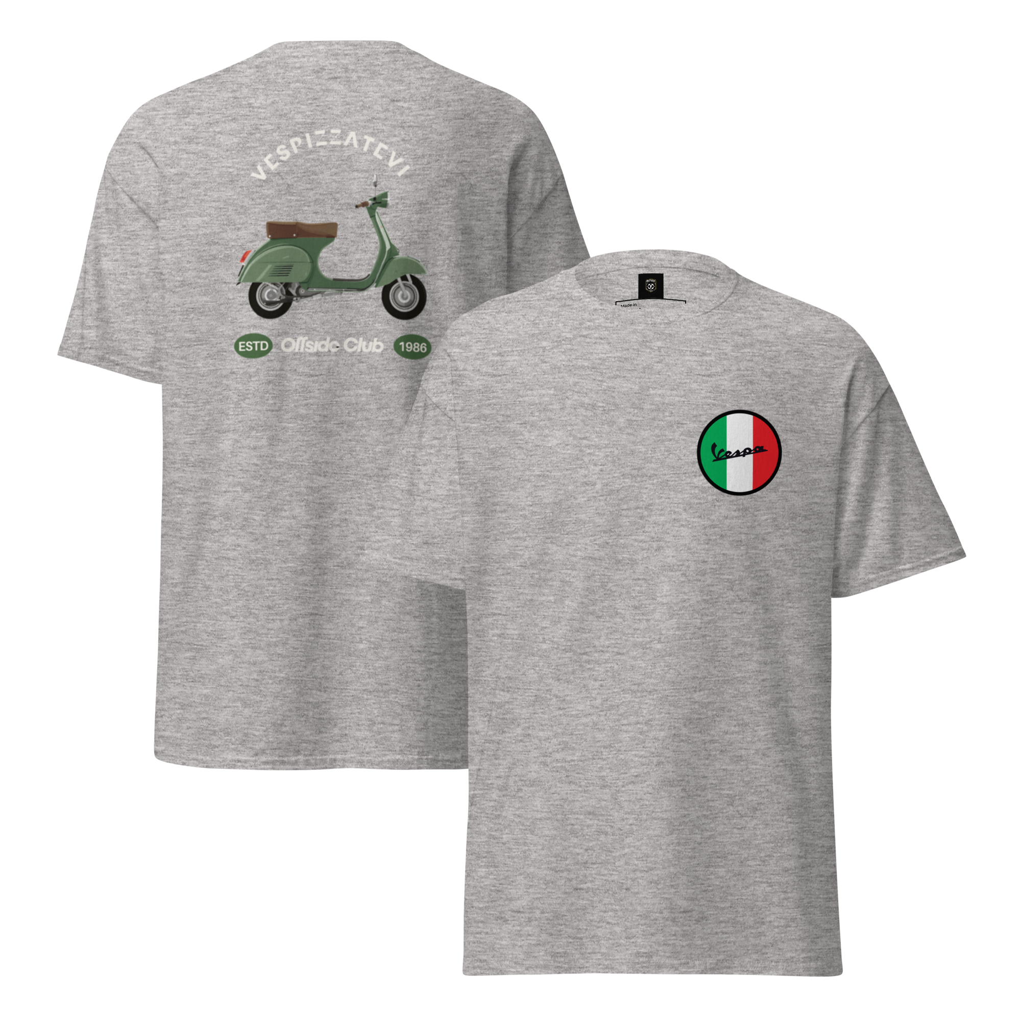 Retro Italian Vibes Offside Club Vespa Tee for Unique Style - OFFSIDE CLUB