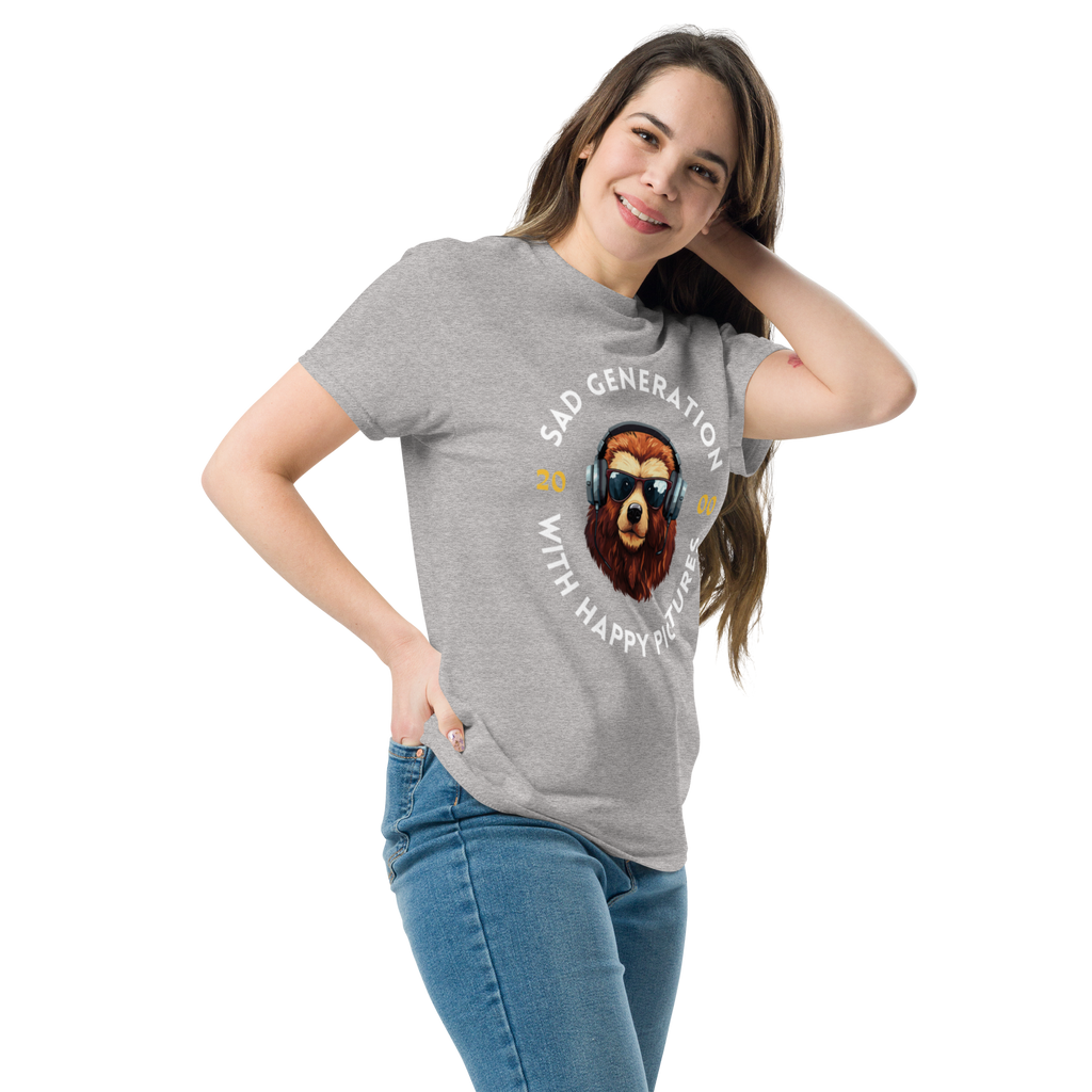 Sad Generation Bear Tee - Trendy Graphic T-Shirt for Streetwear Lovers
