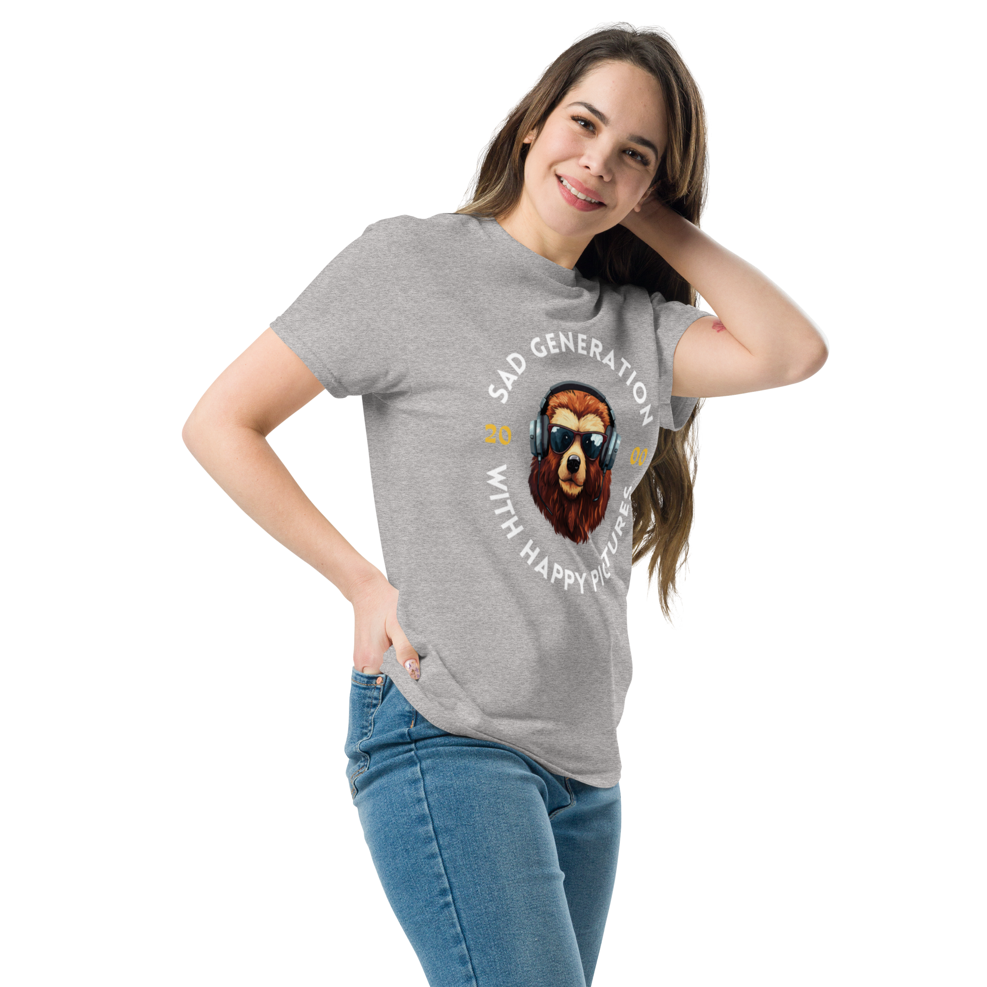 Sad Generation Bear Tee - Trendy Graphic T-Shirt for Streetwear Lovers