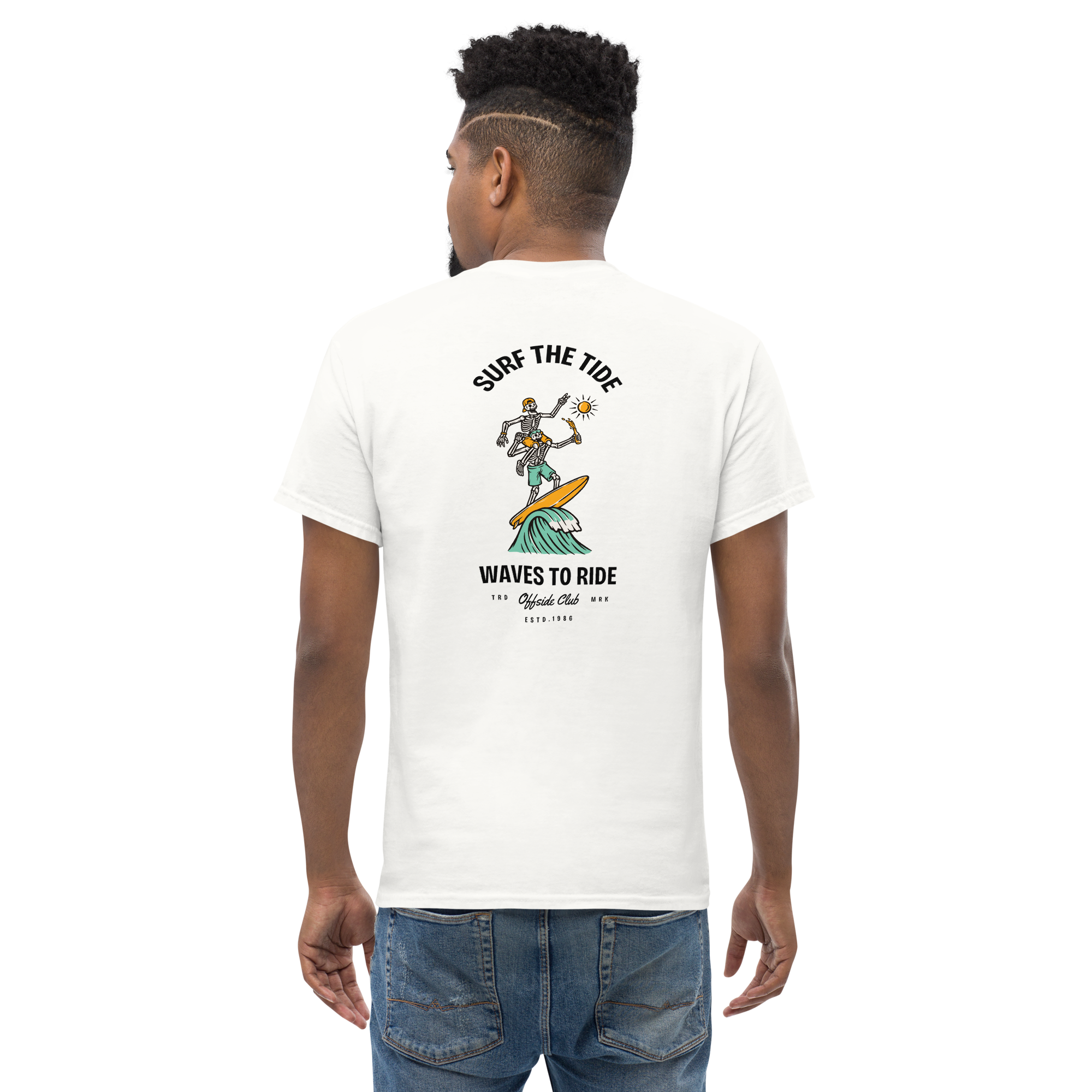 Surf The Tide Men's Surfing Graphic Tee - OFFSIDE CLUB