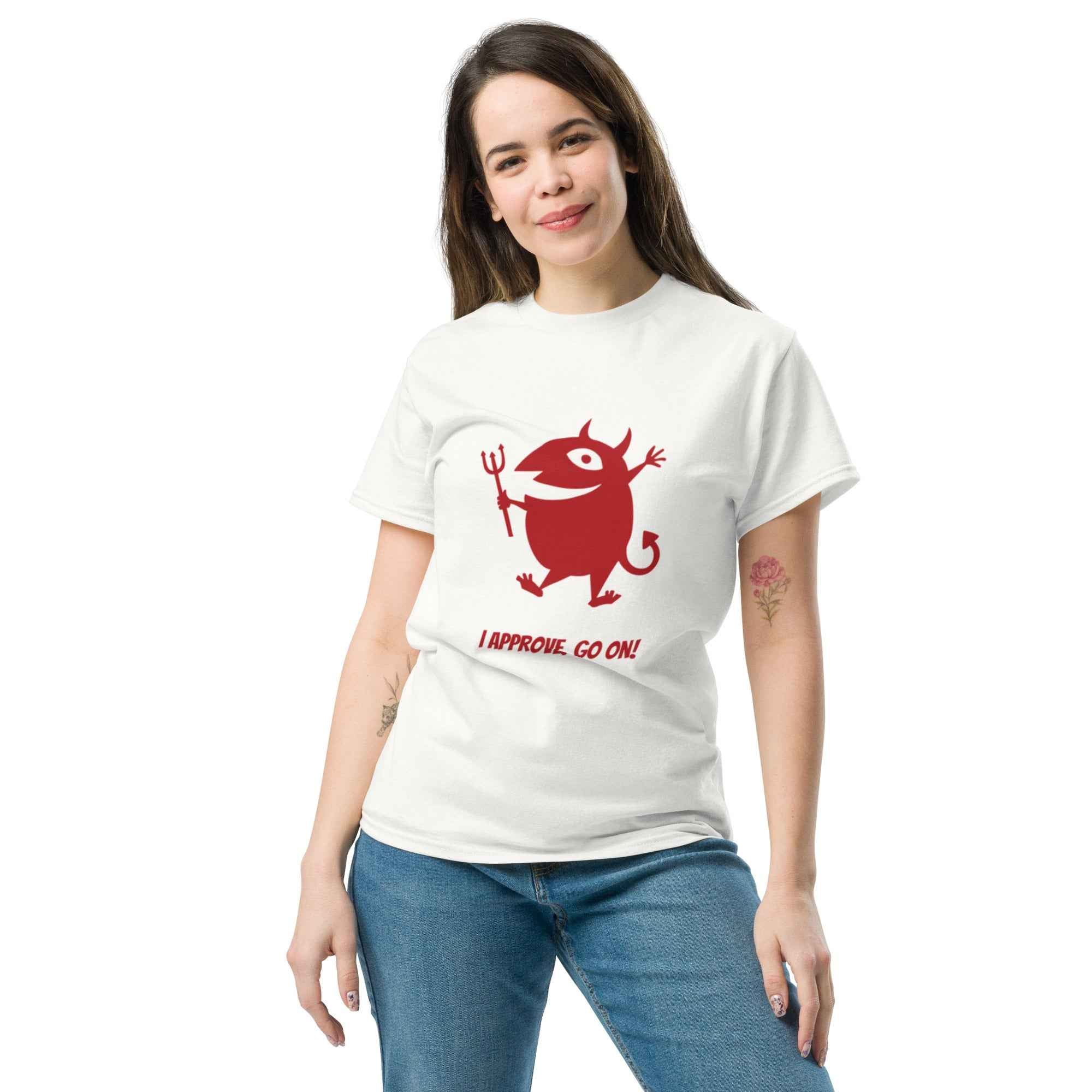 Devil Graphic Tee - I Approve, Go On! - OFFSIDE CLUB