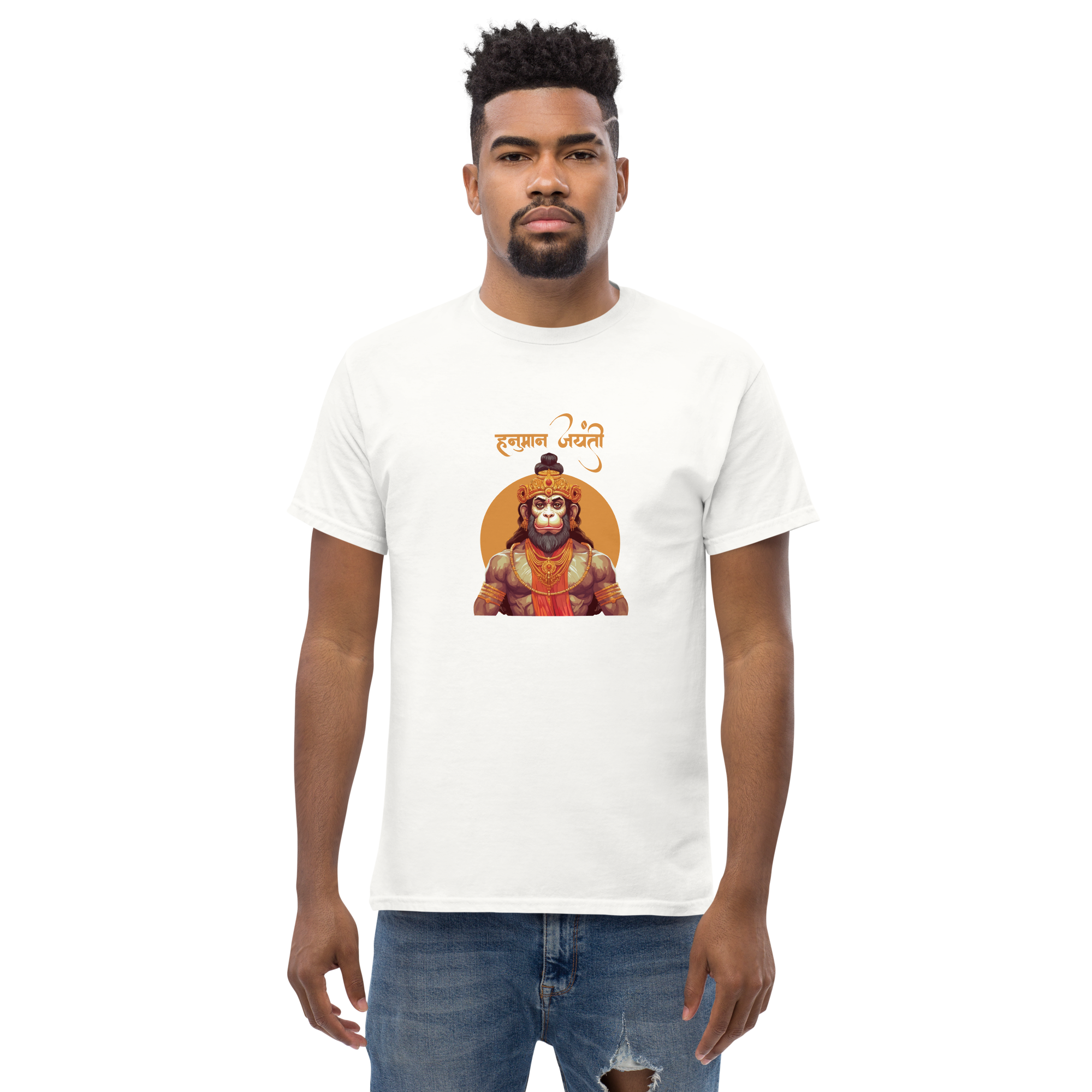 Powerful Hanuman Illustration Shirt for Spiritual Strength and Style - OFFSIDE CLUB