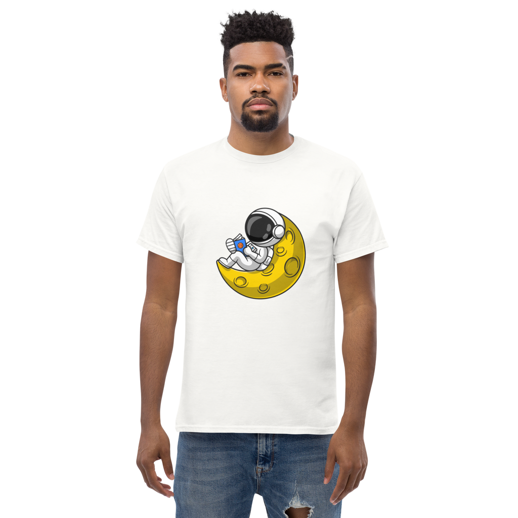 Lunar Reader Tee - Stylish Graphic Tee for Book Lovers - OFFSIDE CLUB