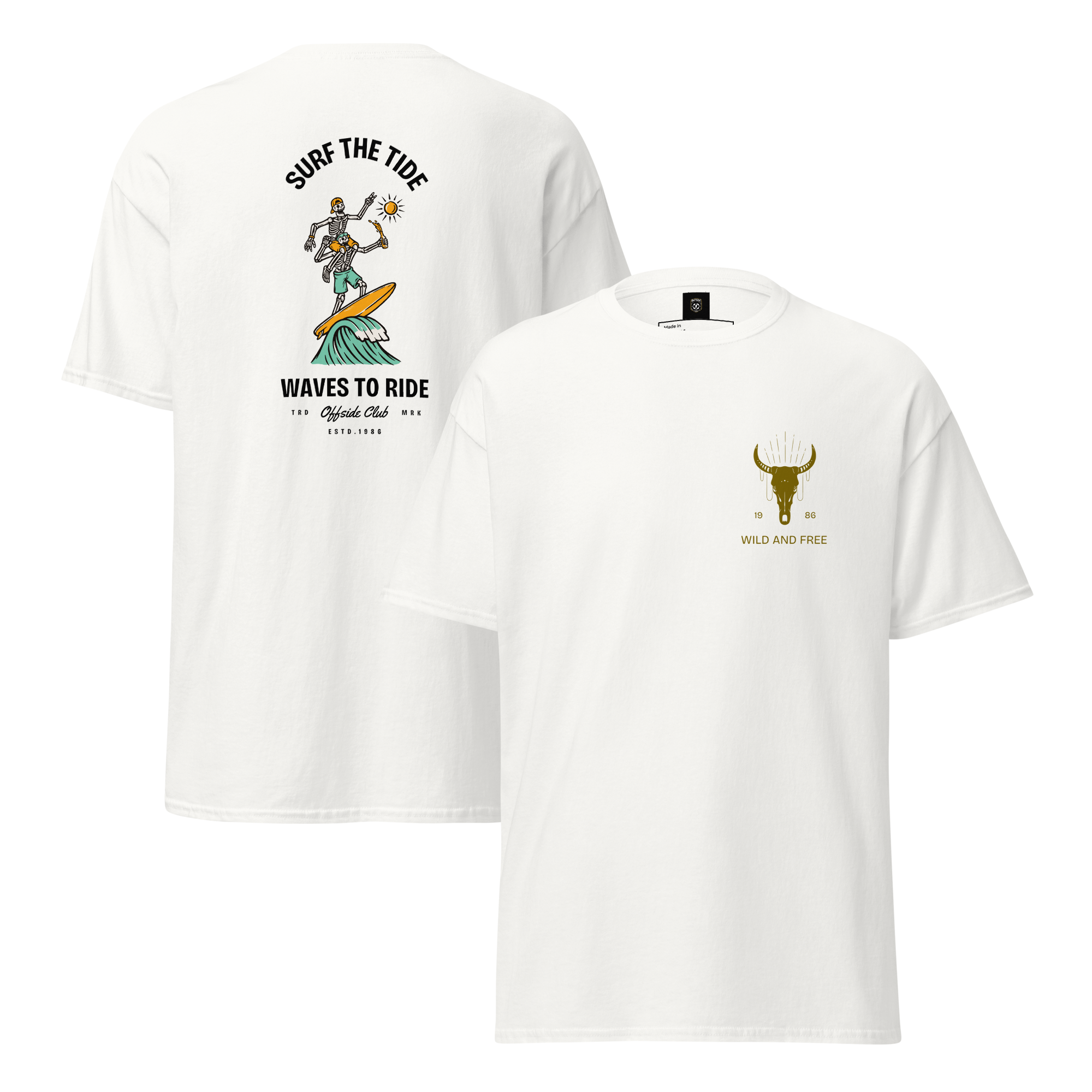 Surf The Tide Men's Surfing Graphic Tee - OFFSIDE CLUB
