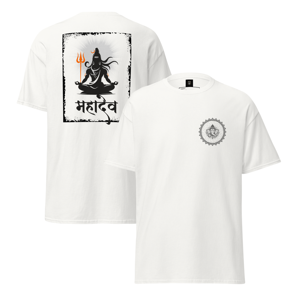 Mahadev Lord Shiva Graphic Tee - Premium Meditating Design - OFFSIDE CLUB