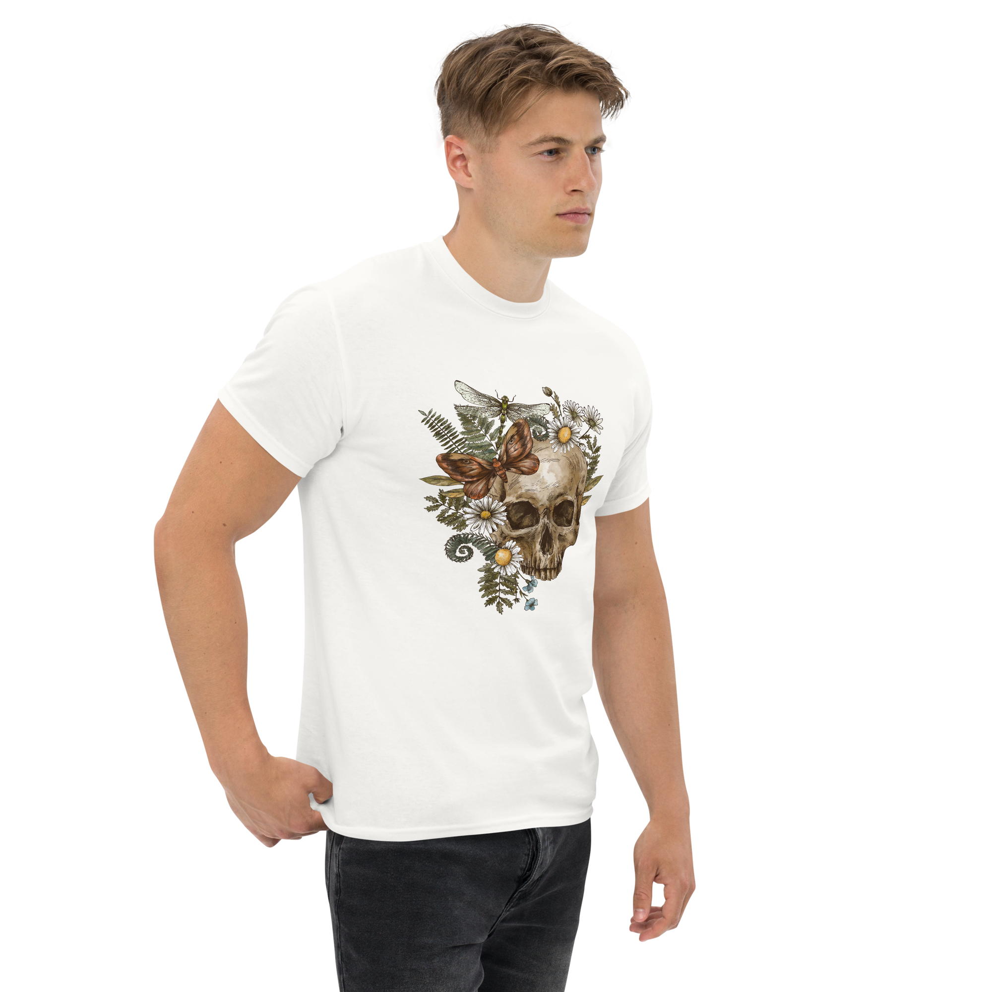 Botanical Skull T-Shirt - Heavyweight Style and Comfort for Trendsetters - OFFSIDE CLUB