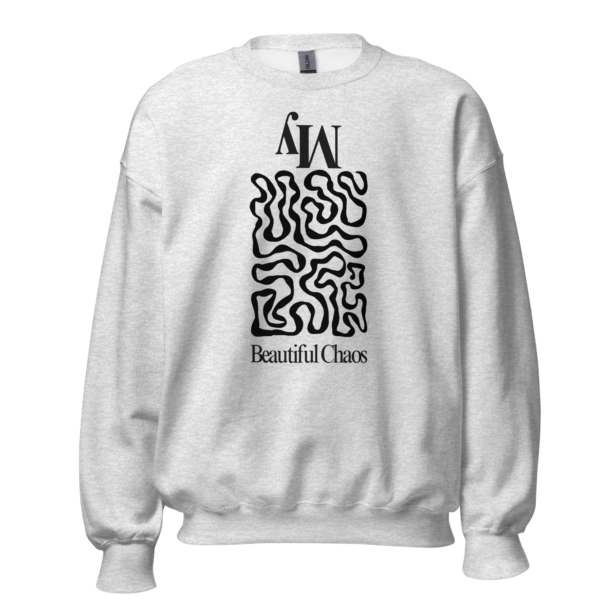 Unisex Minimalist Streetwear Sweatshirt - My Beautiful Chaos Abstract Graphic Crewneck
