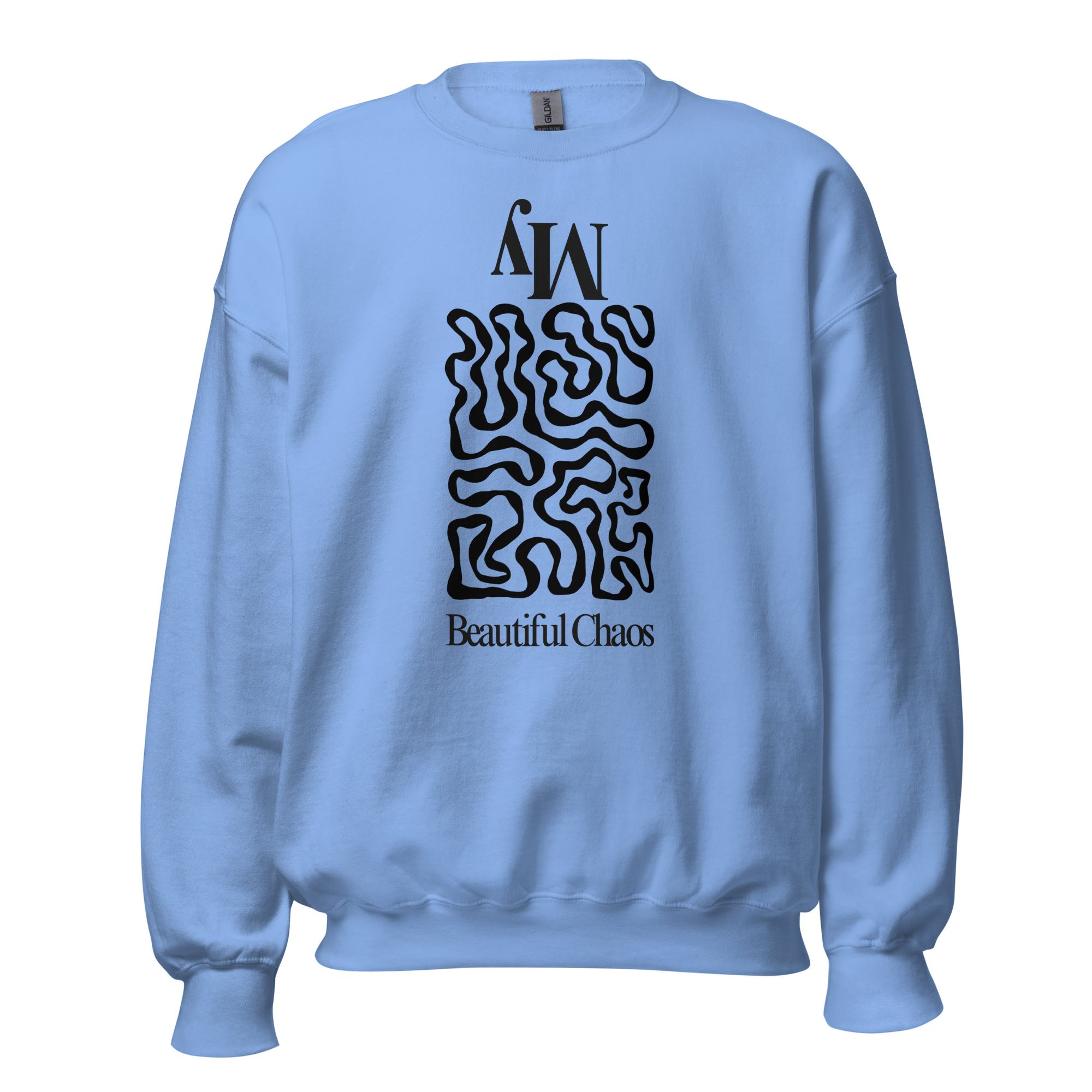 Unisex Minimalist Streetwear Sweatshirt - My Beautiful Chaos Abstract Graphic Crewneck