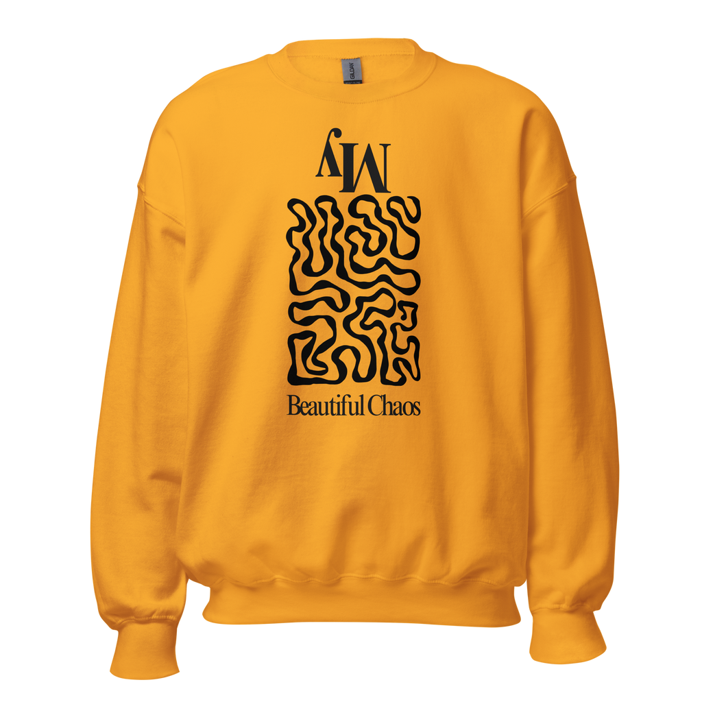 Unisex Minimalist Streetwear Sweatshirt - My Beautiful Chaos Abstract Graphic Crewneck