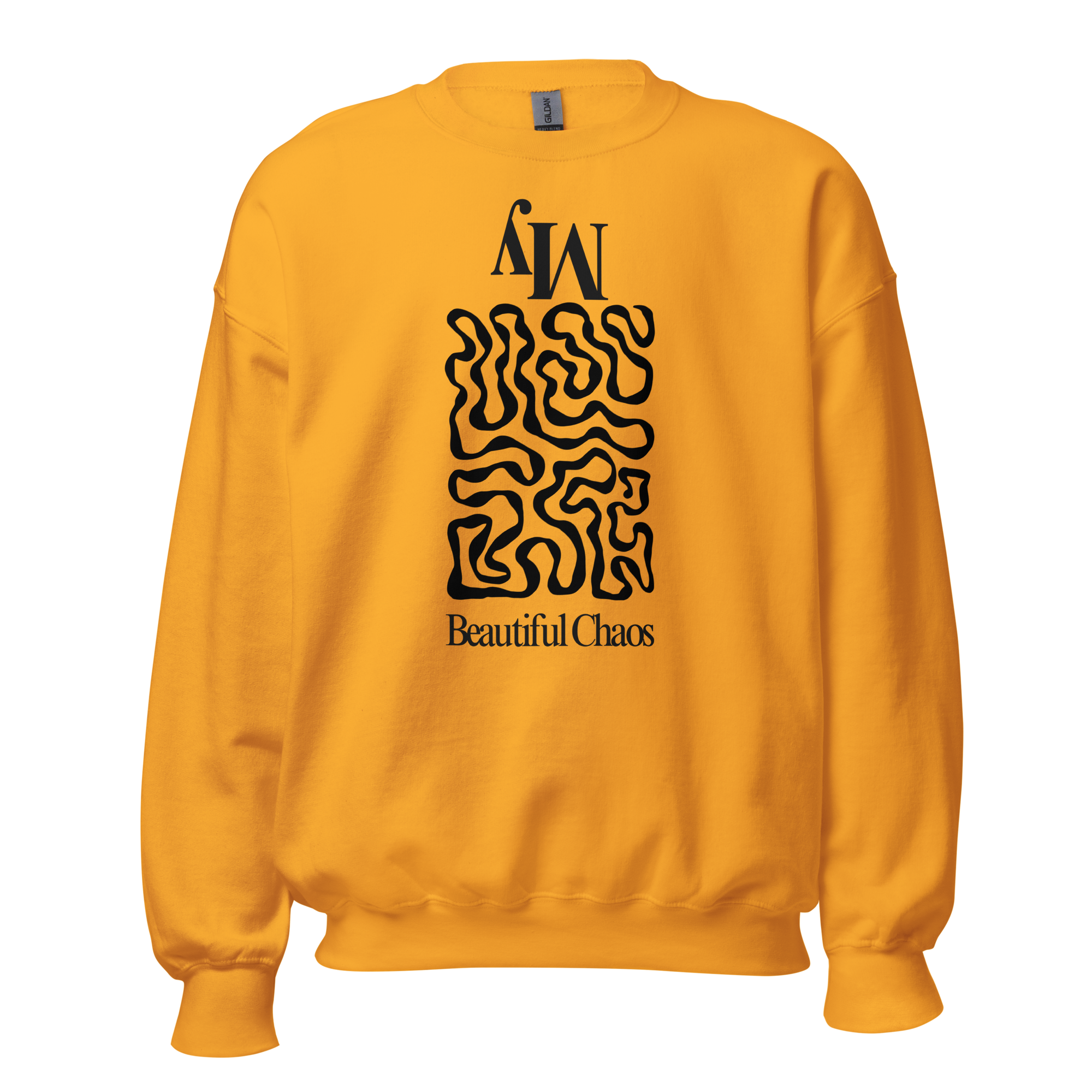 Unisex Minimalist Streetwear Sweatshirt - My Beautiful Chaos Abstract Graphic Crewneck