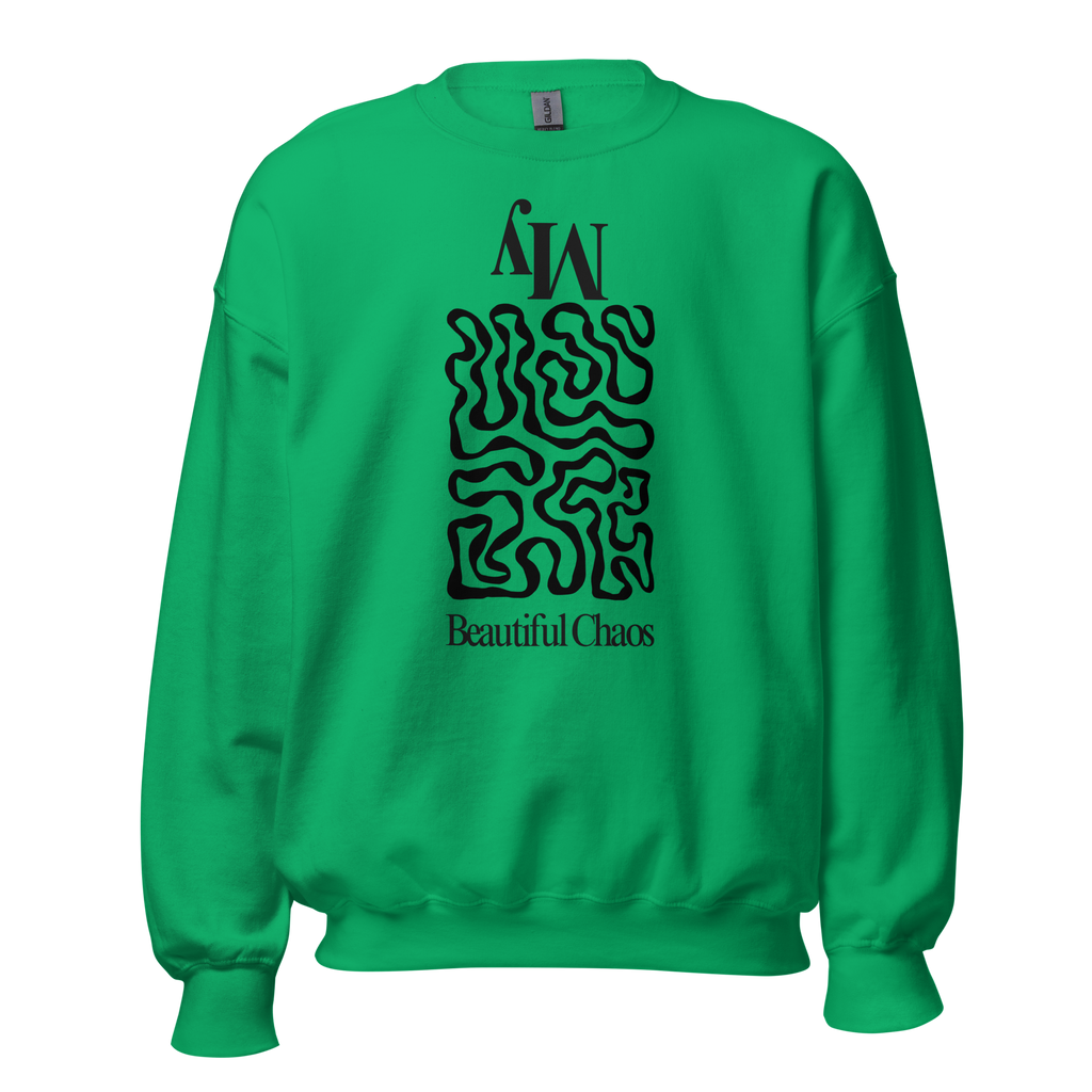 Unisex Minimalist Streetwear Sweatshirt - My Beautiful Chaos Abstract Graphic Crewneck