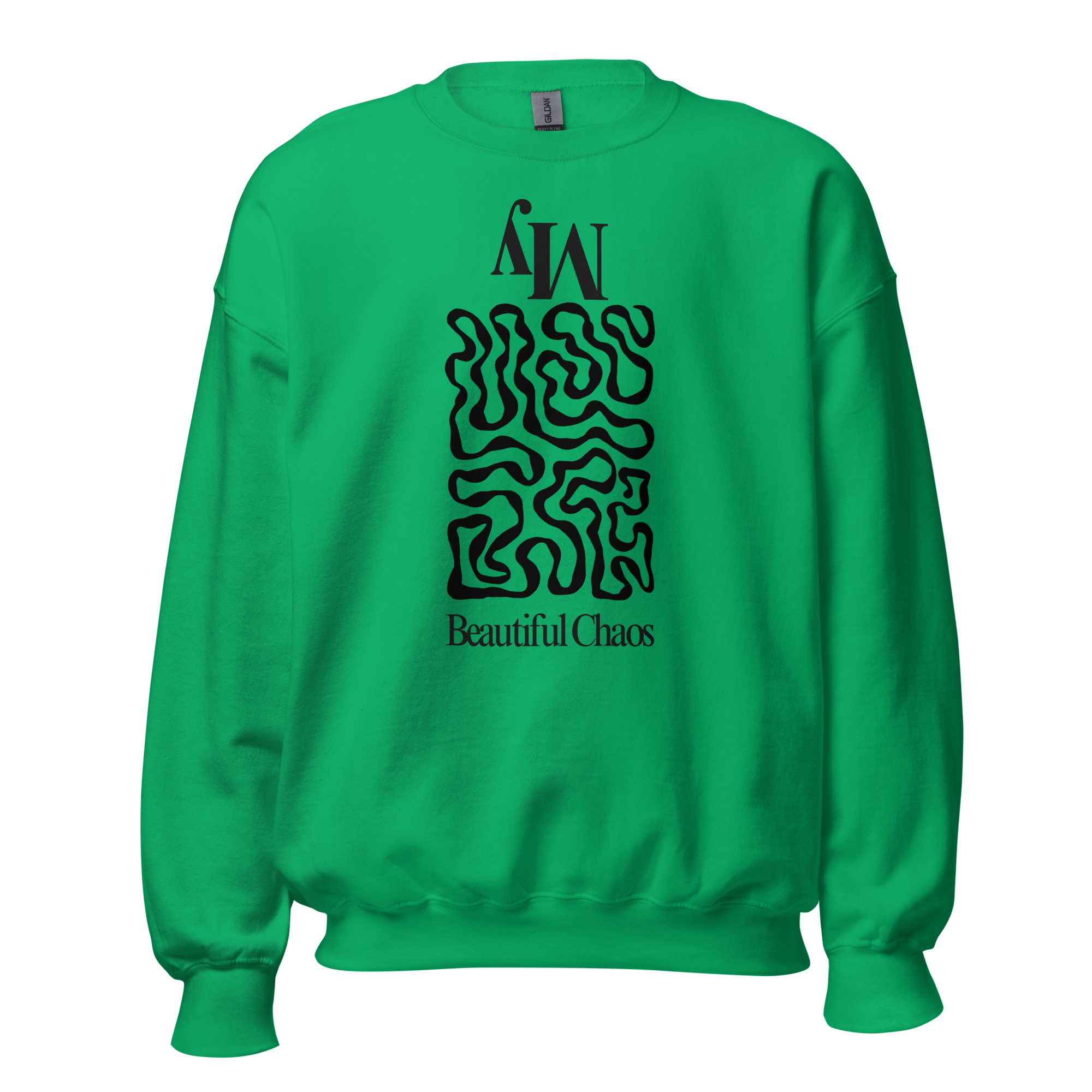 Unisex Minimalist Streetwear Sweatshirt - My Beautiful Chaos Abstract Graphic Crewneck