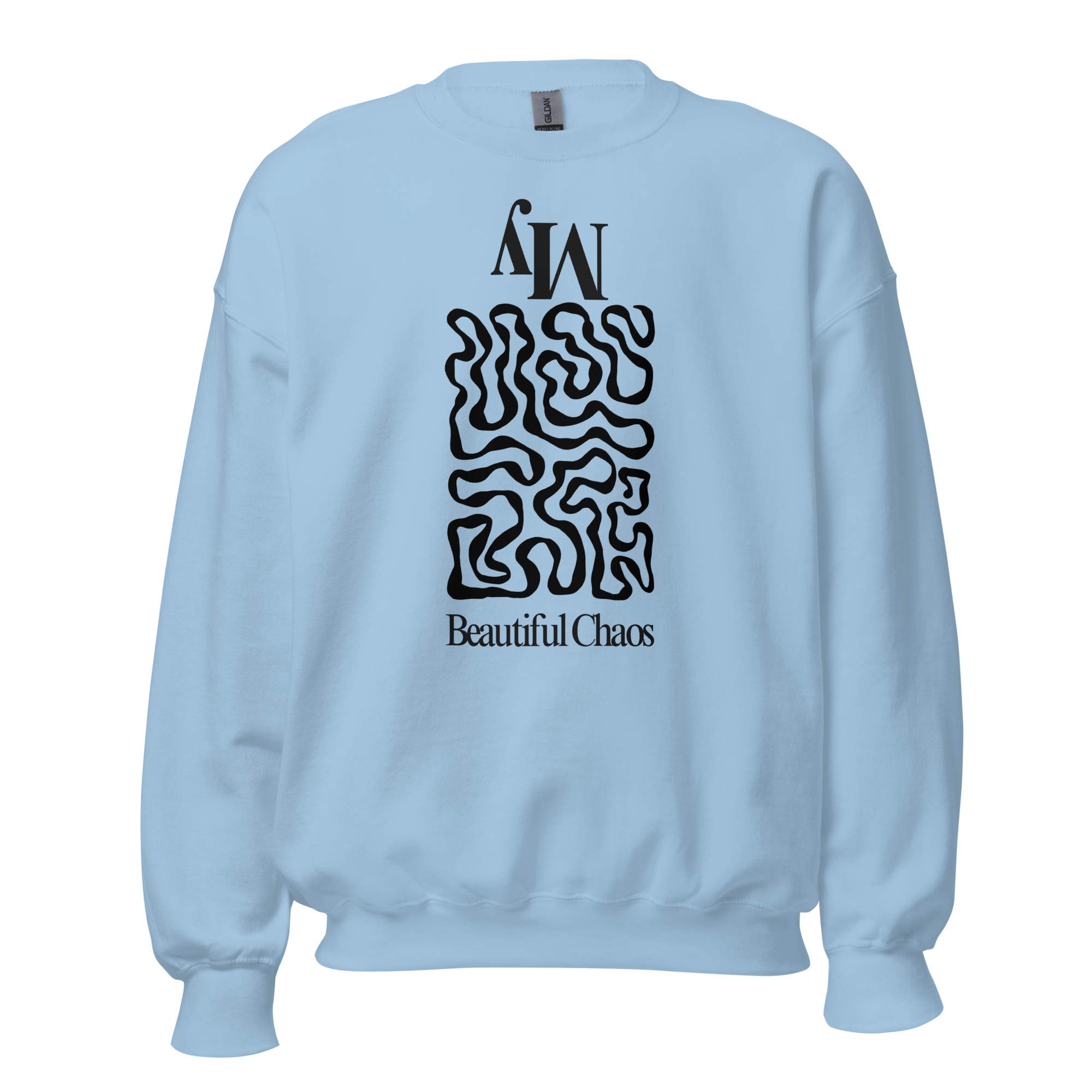 Unisex Minimalist Streetwear Sweatshirt - My Beautiful Chaos Abstract Graphic Crewneck