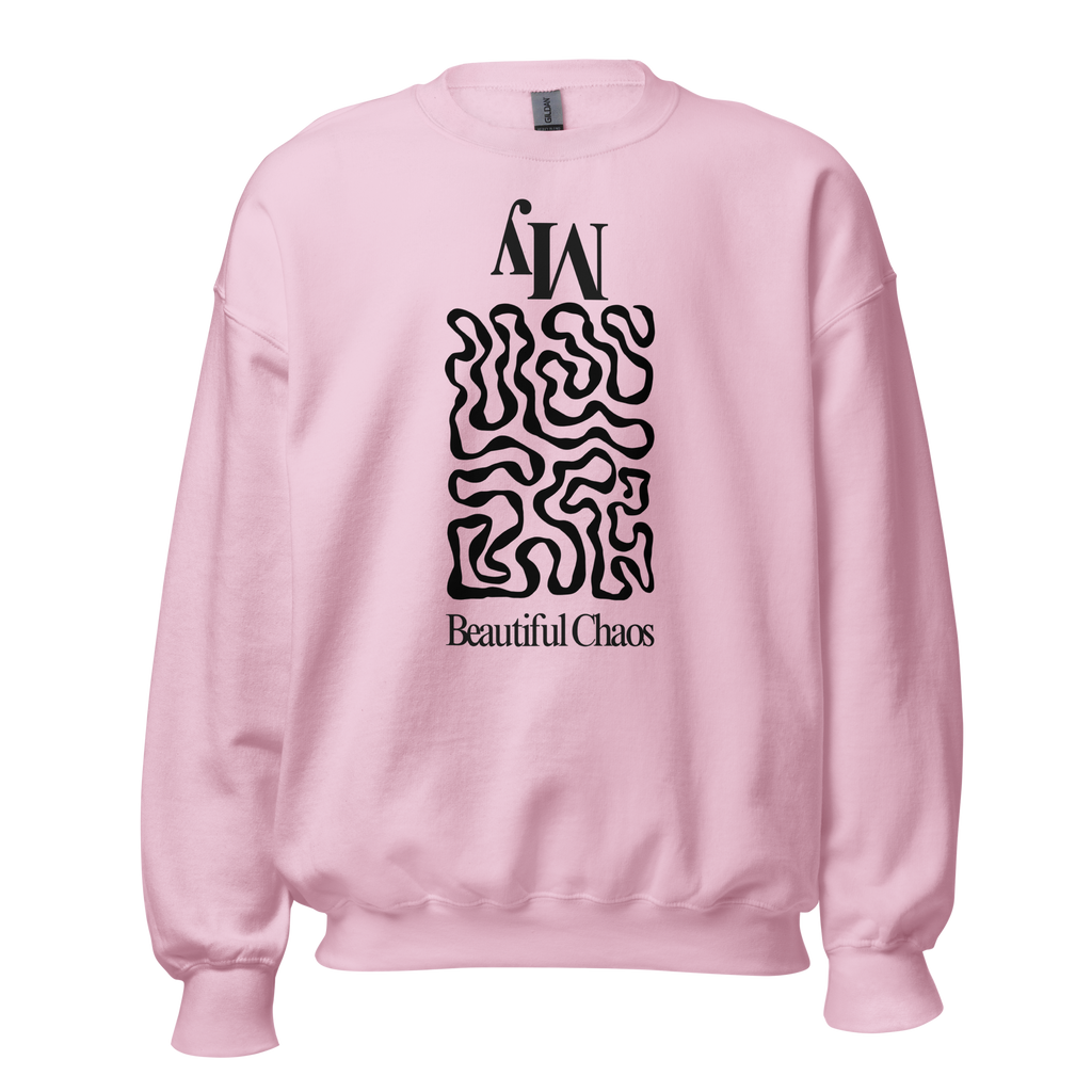 Unisex Minimalist Streetwear Sweatshirt - My Beautiful Chaos Abstract Graphic Crewneck