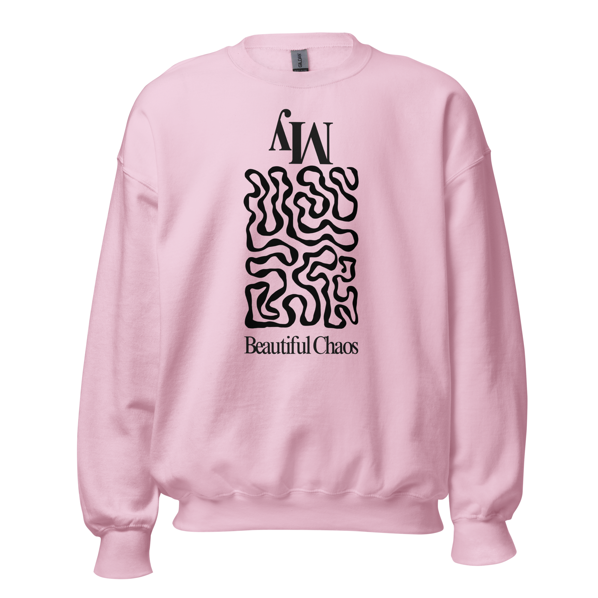 Unisex Minimalist Streetwear Sweatshirt - My Beautiful Chaos Abstract Graphic Crewneck