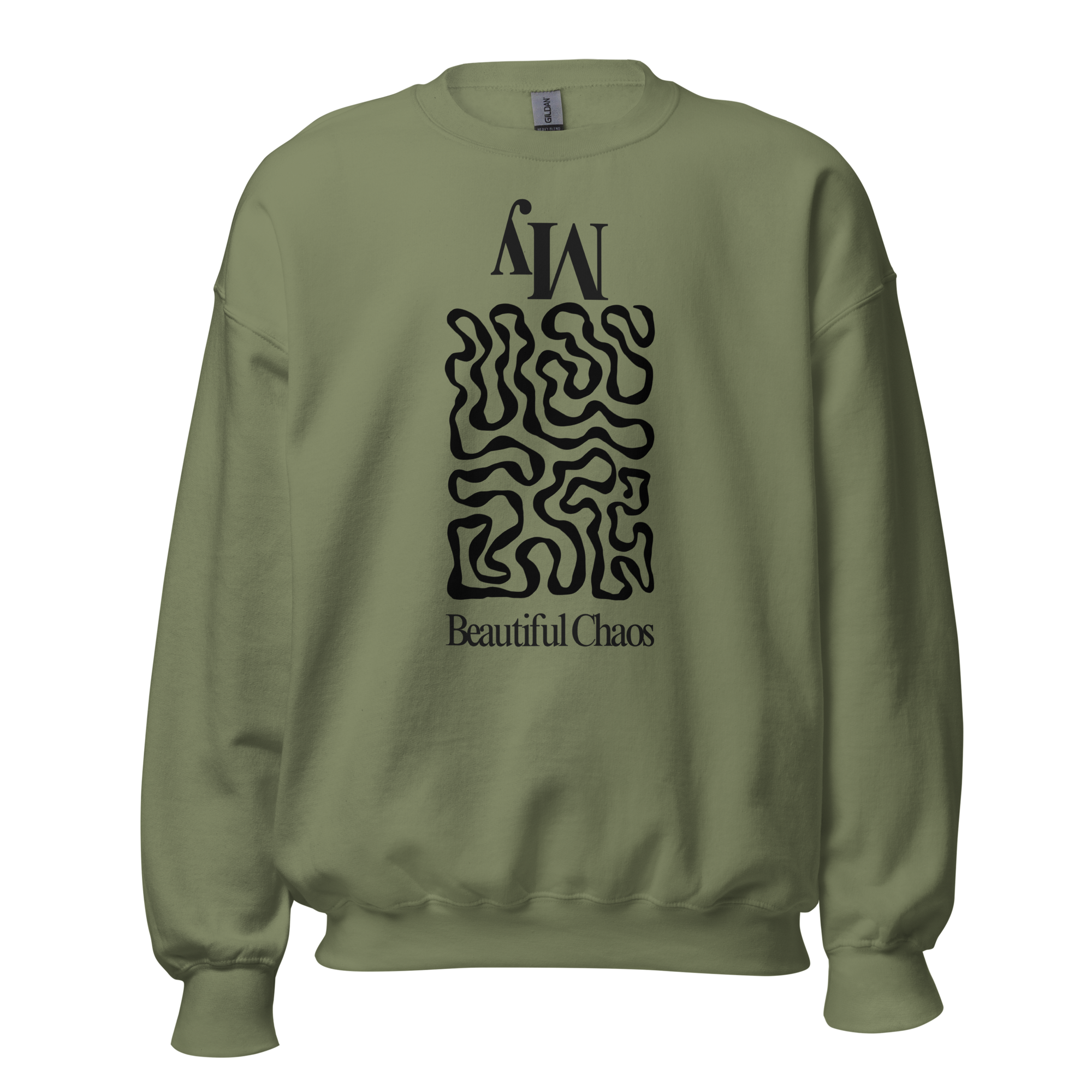 Unisex Minimalist Streetwear Sweatshirt - My Beautiful Chaos Abstract Graphic Crewneck