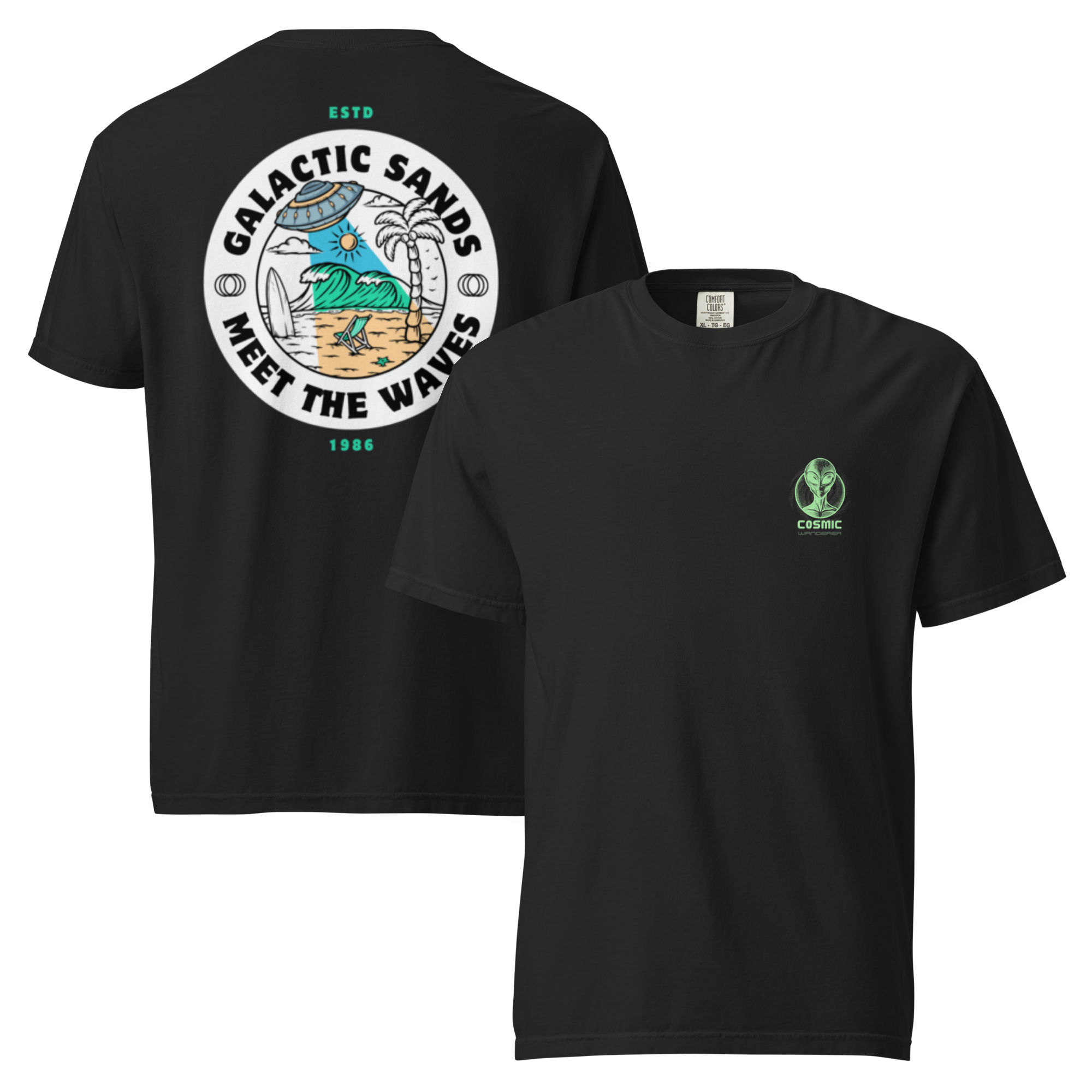 Retro UFO Surf T-Shirt - Unleash Your Style with a Cosmic Twist - OFFSIDE CLUB