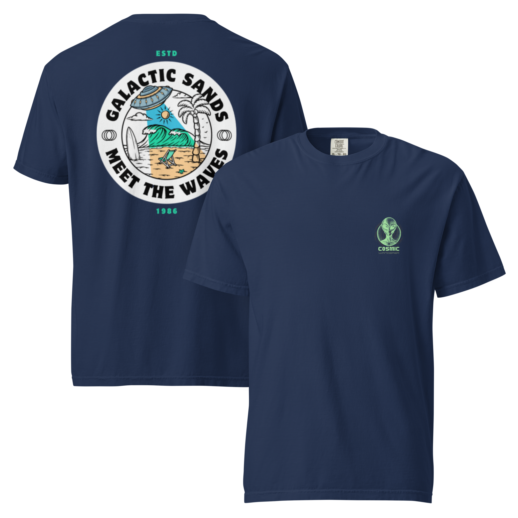 Retro UFO Surf T-Shirt - Unleash Your Style with a Cosmic Twist - OFFSIDE CLUB