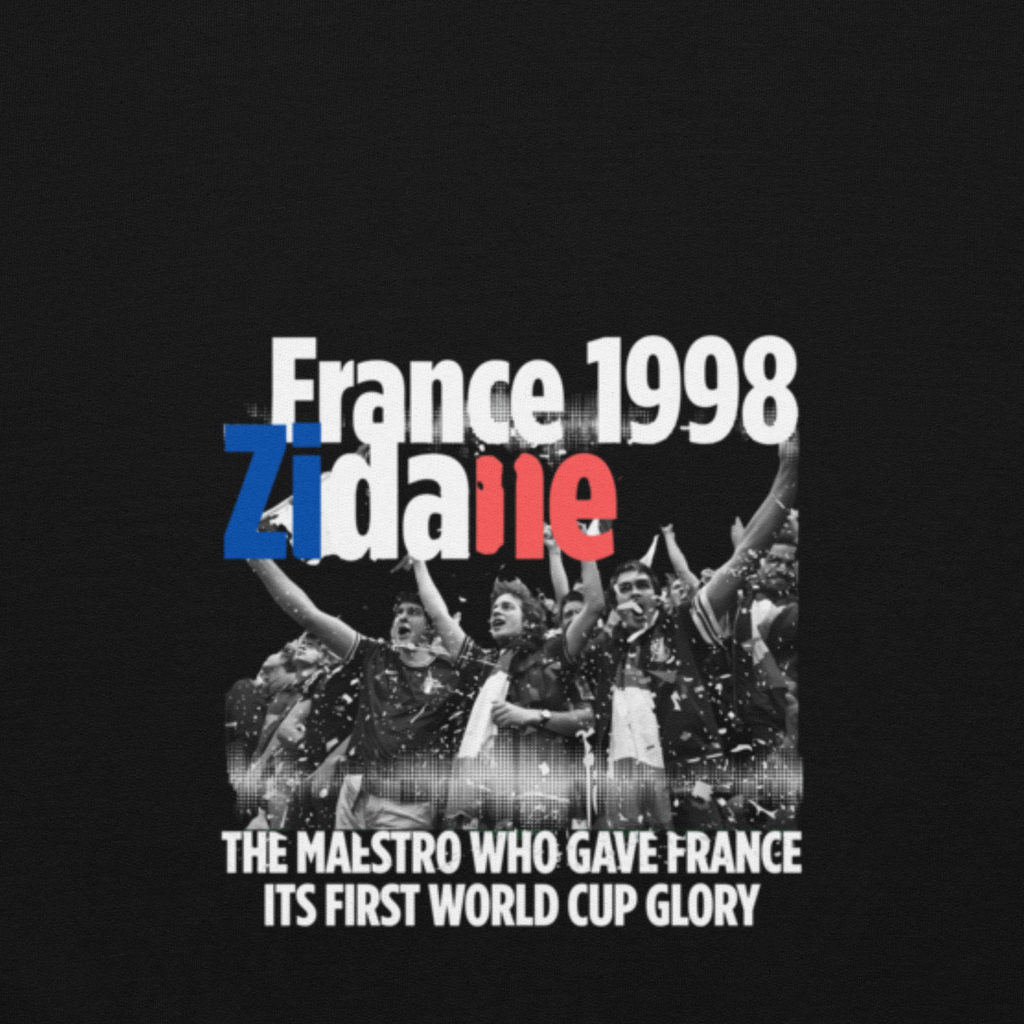 FRANCE 1998 Zidane Tribute Hoodie - Celebrate Football History - OFFSIDE CLUB