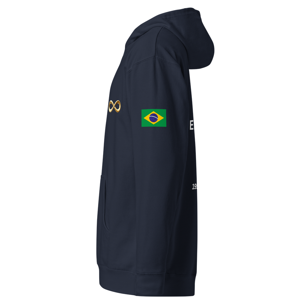 Pelé Brazil Retro Hoodie - Vintage Football World Cup Commemorative Heavyweight Graphic Soccer Sweatshirt - OFFSIDE CLUB